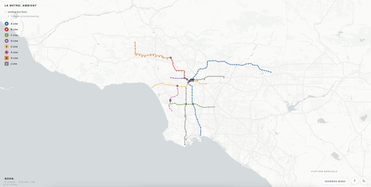 metrolosangeles's tweet photo. Check out this very cool ambient music maker by @Jack_vveiss -- sounds reflect our trains arriving at stations 

https://t.co/6MC11dmMMs https://t.co/UlalCUPBEP
