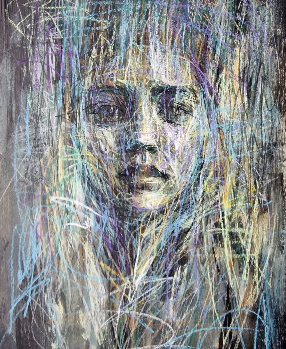 EyauukArt's tweet photo. .
Artist: Liz Y. Ahmet
 
posca pens, colour pencils and Caran’ dash neocolor ii on top of acrylic https://t.co/xJ2qq7TUmd