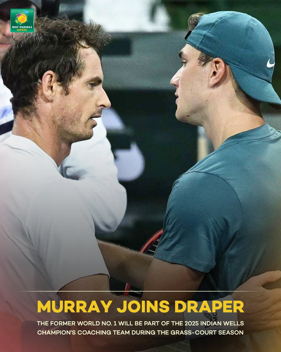 BNPPARIBASOPEN's tweet photo. British star power to the max 🇬🇧

@andy_murray | @jackdraper0 | #TennisParadise https://t.co/moGBXCV6GB