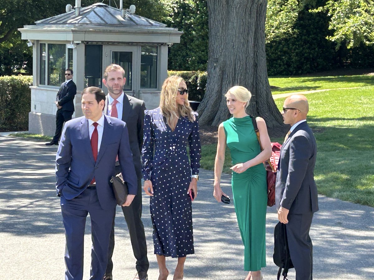 TobyCapion's tweet photo. Marco Rubio and Eric Trump prepare to join President Trump on Marine One for the beginning of his trip to China. @EWTNNewsNightly https://t.co/aW4RqXVK6b