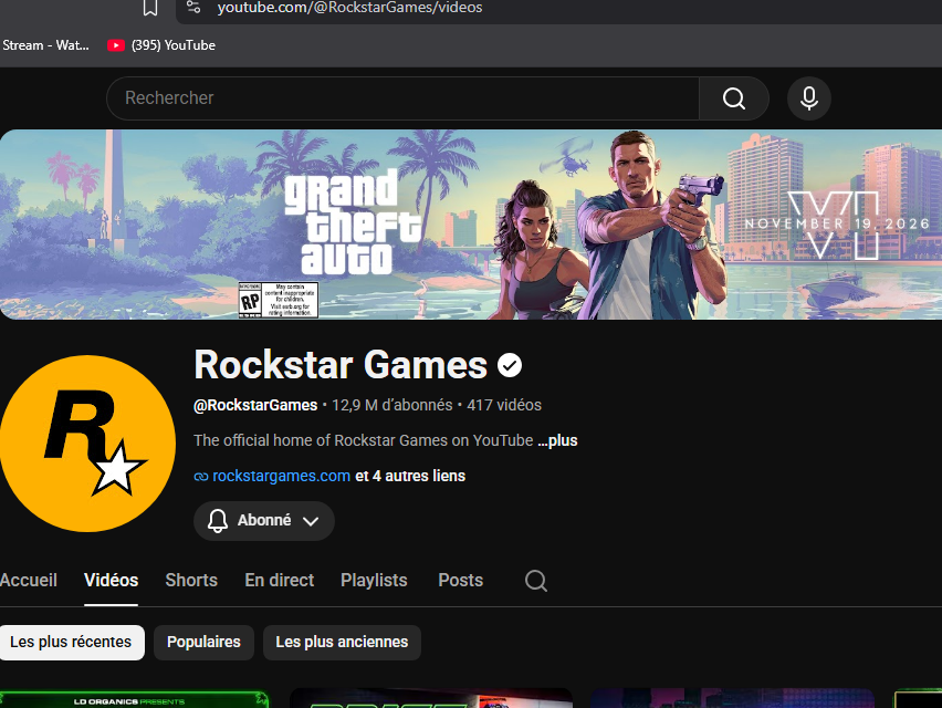 _SEN_FOX's tweet photo. ??? 417 VIDEOS ?? i refreshed and it came back to 416 videos  #gta6 https://t.co/wdPVo98b01