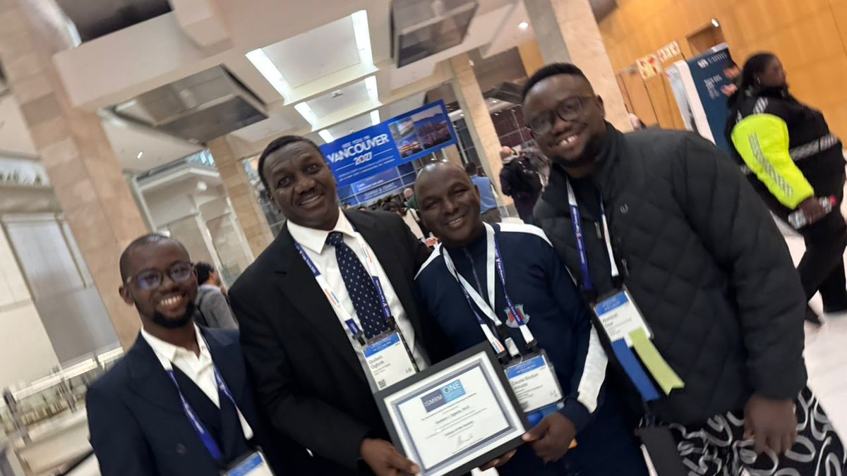 SMARTA_NETWORK's tweet photo. History Made.
Prof. Godwin Ogbole — first indigenous African to receive the ISMRM Senior Fellow Award, Cape Town, May 2026. 

Read the full ISMRM announcement here
https://t.co/0NVSQpVAQj

#ISMRM2026 #LowFieldMRI #MRI4Africa #AfricanScience #HealthEquityHealthEquity https://t.co/KMmLPdtyka