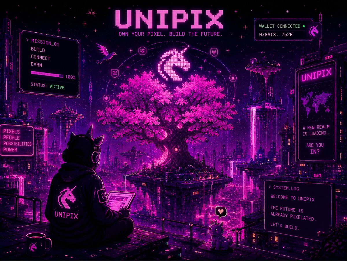 florence_peak's tweet photo. Imagine opening a metaverse and hearing silence instead of hype. 

No fake promises,no copy-paste roadmap. Just pixels, creators and a world slowly waking up online.

That’s the vibe I got exploring @unipixnft tonight. https://t.co/XWFwY0E7dA
