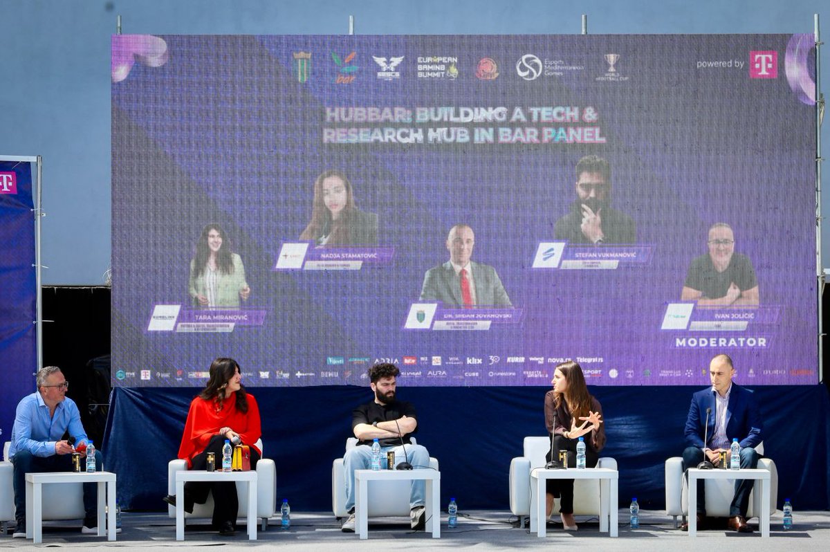ivan_jolicic's tweet photo. Kicking off Montenegro Future Festival with the first HUBBAR panel: Building a Tech & Research Hub in Bar 🚀

It was a real pleasure to moderate this conversation with Tara Miranović, Nađa Stamatović, Srđan Jovanovski, and Stefan Vukmanović.

We spoke about one important question:

Can Bar become a place where people don’t just live, but build, work globally, and grow serious careers and companies?

The discussion touched on talent, education, AI literacy, digital skills, community, startup growth, and what it will take for Bar to become a stronger base for builders, creatives, professionals, and future founders.

A big thank you to all the panelists for sharing their perspective and energy — and to everyone who joined us.

You can watch the full panel here: https://t.co/Ah87qU9IqY

Special thanks to @OpstinaBar , @travel_bar , and @sescg_me and all the honored sponsors for making this festival possible and supporting the development of innovation, technology, and digital finance in Montenegro.

This is just the beginning for HUBBAR. See you soon in Bar! 🌊

#MFF2026 #MontenegroFutureFestival #HUBBAR #Bar #Technology #AI #Innovation #Startups #Education