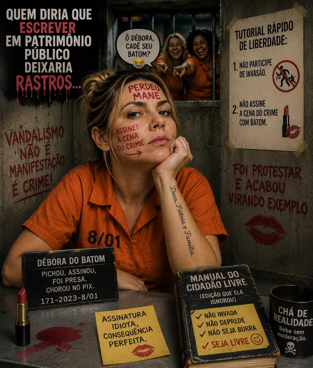 bibis_key's tweet photo. @mfriasoficial Participar de uma “manifestação”que terminou em crime e depois descobrir q existem consequências? Aí realmente o sistema exagerou!Talvez fosse mais seguro ter passado o dia com a família. Incrível como quem não entra em cena de crime raramente acaba na cadeia. 💄💋 https://t.co/8Aujh0d2pF