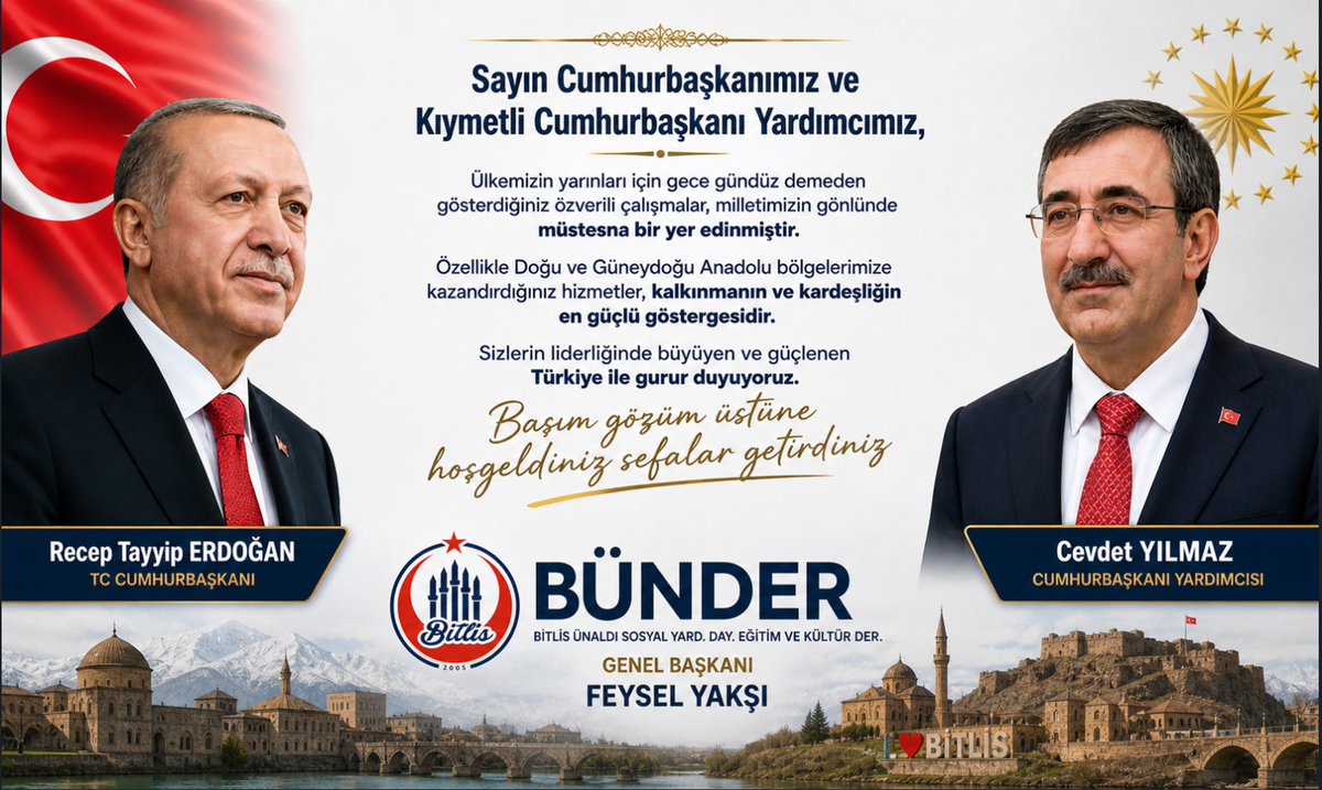 bunderbitlis's tweet photo. Cumhurbaşkanı Yardımcımız Sayın Cevdet Yılmaz Beyefendi’ye, programlarımıza göstermiş olduğu katılım, samimi ilgi ve bizlere ayırdığı değerli vakit için teşekkür  Ülkemize ve milletimize sunduğu tüm hizmetlerden dolayı kendilerine şükranlarımızı sunuyor, Allah razı olsun diyoruz. https://t.co/8Cf56qva96