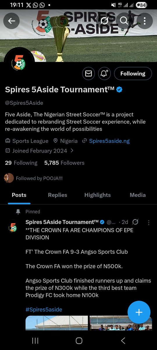 Agborpat's tweet photo. @IbkSports @Spires5Aside https://t.co/DgCx9hEu2T