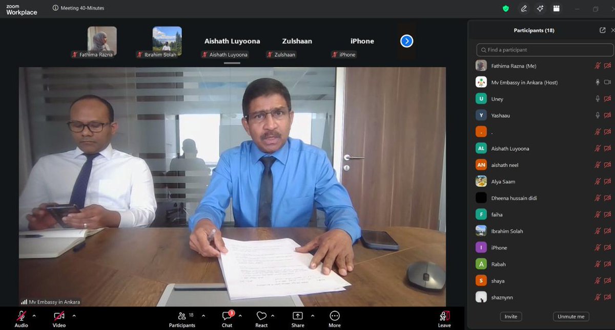 MDVinAnkara's tweet photo. Ambassador held a virtual meeting with YTB Scholarship 2026 applicants, briefing them on the interview process and key aspects. Representatives of @msatmvtr participated and shared insights on the process. The Ambassador extended best wishes for the success of all candidates https://t.co/mYqdFZvC02