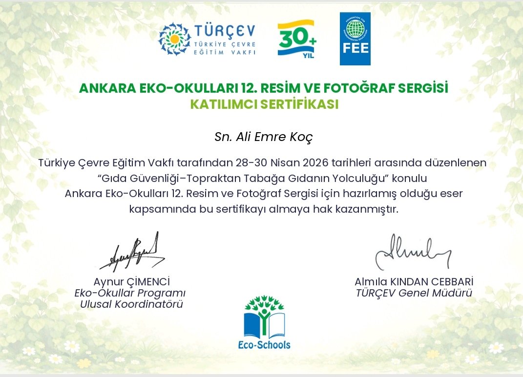 YBilsem's tweet photo. Kurum olarak, sürdürülebilir bir gelecek için sanatın gücüne inancımızla "Gıda Güvenliği - Topraktan Tarlaya Gıdanın Yolculuğu" temasıyla düzenlenen Ankara Eko-Okulları 12. Resim ve Fotoğraf Sergisi’ne katılım sağladık.
@MebOrgm @Murat4Kucukali @T_Kurtbeyoglu @MemYenimahalle https://t.co/VJvBSRlvmB