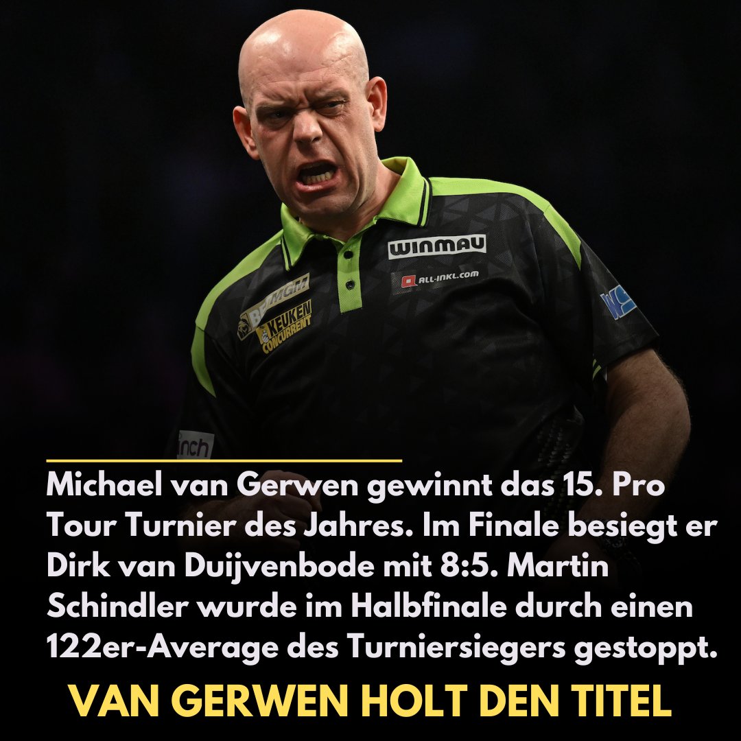 dartn_de's tweet photo. +++ Players Championship: Van Gerwen holt den Titel, Schindler im Halbfinale +++

🏆Van Gerwen gewinnt in Leicester inkl. 122er-Average
🇩🇪 Schindler erst in Halbfinale durch MvG-Gala gestoppt
🍆Van Duijvenbode erreicht das Endspiel

https://t.co/3IWCNBOG0S

#darts #pdc #protour https://t.co/Yd57z8lXrl