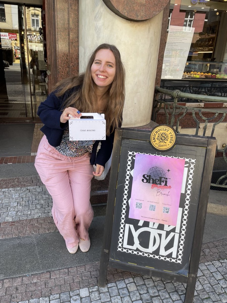 AnettRolikova's tweet photo. I hosted the first SheFi Prague Brunch, and it was everything I could ever wish for!! Almost 20 women showed up on early Sunday morning on Mother's Day, and it proves how strong the @shefiorg community is! 💫💖

One of many things that struck me from the panel discussion is this quote from @kirstenrpomales: "Problems need solutions, not hype companies. Women are less tied up in the hype cycles than men."  👏

Thank you to  @kate_stapes and @laurenmxv  from @fhenix  supporting SheFi Prague from day one 💫 
More SheFi Prague meetups coming soon!
