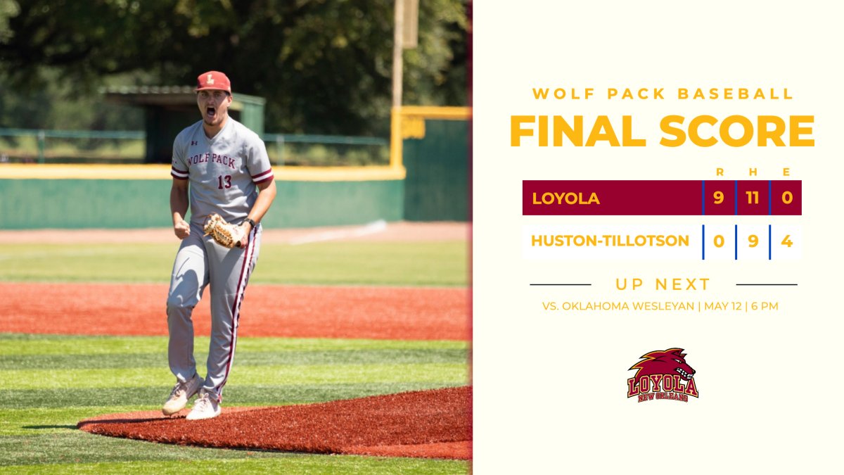 LoyolaWolfPack's tweet photo. The Pack stays alive in the NAIA national tournament!

Back at the ballpark at 6 p.m.

#GeauxPack https://t.co/uTcbbcCyNT
