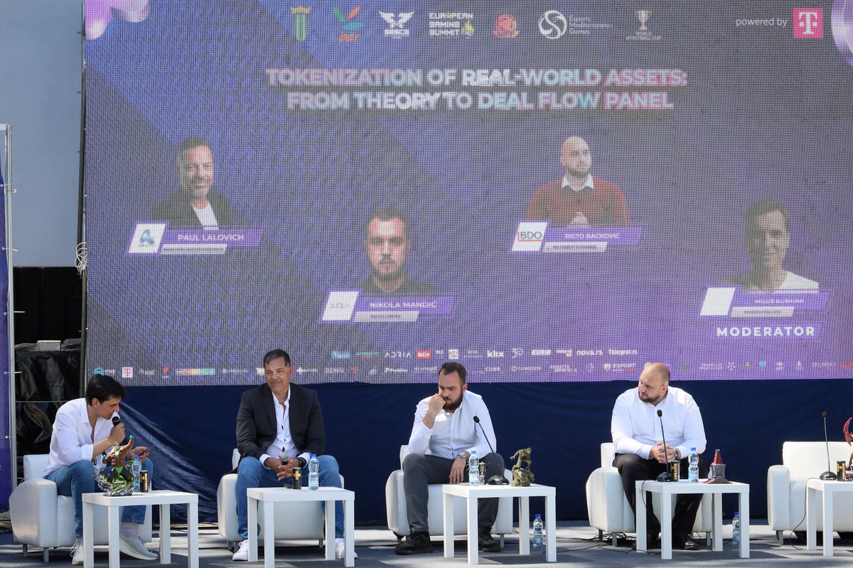 ivan_jolicic's tweet photo. The second panel of Montenegro Future Festival 2026 brought a very important Web3 topic to the stage:

Tokenization of Real-World Assets: From Theory to Deal Flow 🌍🔗

Real-world asset tokenization is no longer just a concept or a whitepaper topic. We are now seeing real capital, real issuances, and regulatory frameworks taking shape across multiple jurisdictions.

The conversation has moved from “Will RWAs be tokenized?” to much more practical questions:

Which asset classes are ready?
Which infrastructure can support real adoption?
Which legal wrappers work when institutional capital enters the room?
And what needs to happen next for this market to scale?

A big thank you to our panelists @paullal8 , @mandaweb3 , and Risto Backović, and to moderator Miloš Bošnjak for leading this important discussion.

Special thanks to @OpstinaBar , @travel_bar , and @sescg_me and all the honored sponsors for making this festival possible and supporting the development of innovation, technology, and digital finance in Montenegro.

Missed it live? You can watch the full panel here: https://t.co/cDMcY6oe6C

#MFF2026 #MontenegroFutureFestival #Tokenization #RWA #Web3 #Blockchain #DigitalAssets #FinTech #Montenegro #Bar