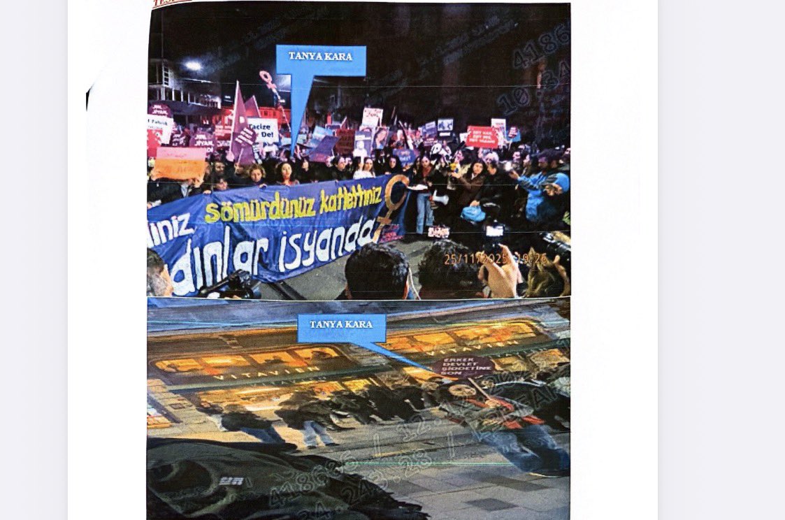 EzilenlerinnHB's tweet photo. Sosyalist kadınlar ‘şüpheli kadın ölümlerini aydınlatacağız’ dedikleri, 25 Kasım’larda meydanları terk etmedikleri için #100GündürTutsaklar

İşte hepimizin yürüdüğü yolların ‘suç delili’ yapılmış hali 👇 https://t.co/bRbenmXhqk