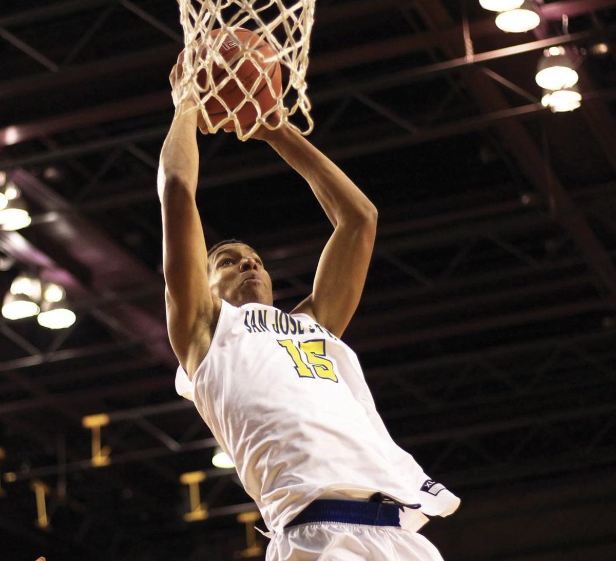 kavinm95's tweet photo. Oh man RIP. 

One of the most fun players I got to cover when I was at SJSU, always was super nice to us and was awesome to see someone we covered make it to the NBA. https://t.co/trUvgJabez