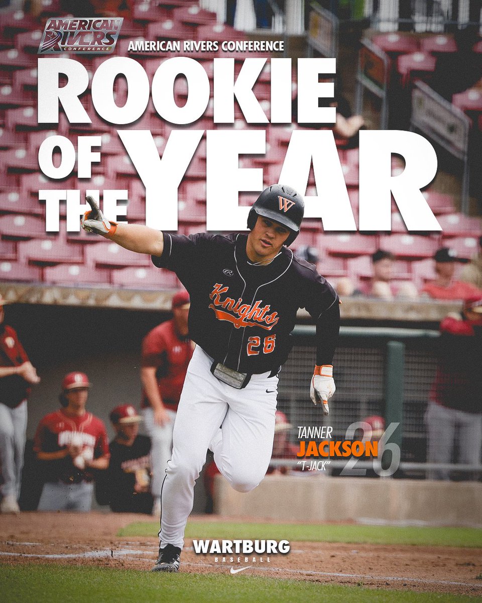 WartburgKnights's tweet photo. 𝐓-𝐉𝐀𝐂𝐊 » 𝐑.𝐎.𝐓.𝐘💥

Jackson has been named @AmerRiversConf Rookie of the Year for the first time in program history. 

#GoKnights x @WartburgBB https://t.co/DKjGUZy9LN