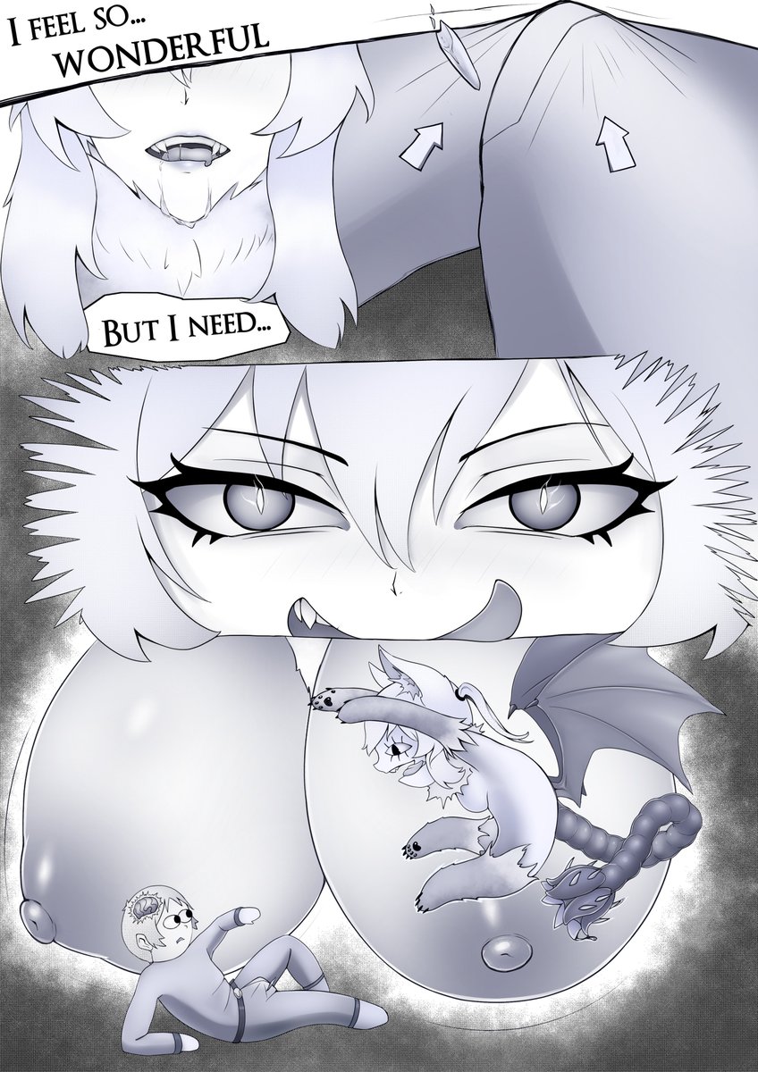 Shrasik's tweet photo. Part 3/3

#魔物娘図鑑二次 #魔物娘図鑑 #transformation #manticore https://t.co/c8KfFpZfyq