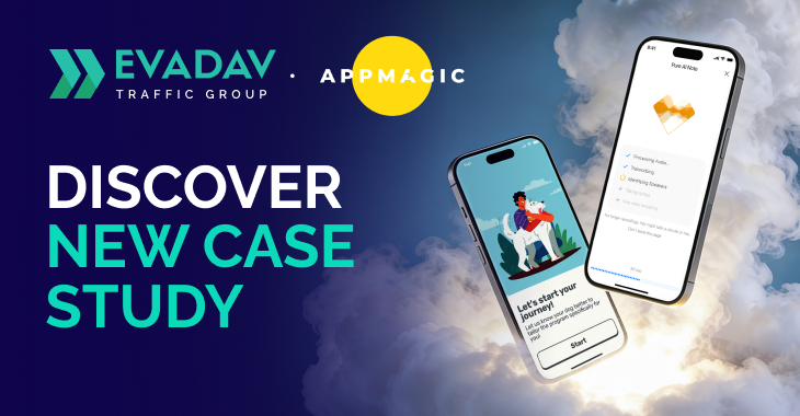 EVADAV2's tweet photo. The new case study by EVADAV x AppMagic highlights how market data helped us successfully turn insights into in-house developed products – Pure AI Note and Pet Coach 🎯

Read the case to find more about mobile apps growth and get a special offer for EVADAVers 👇
https://t.co/06eh2QQKrK