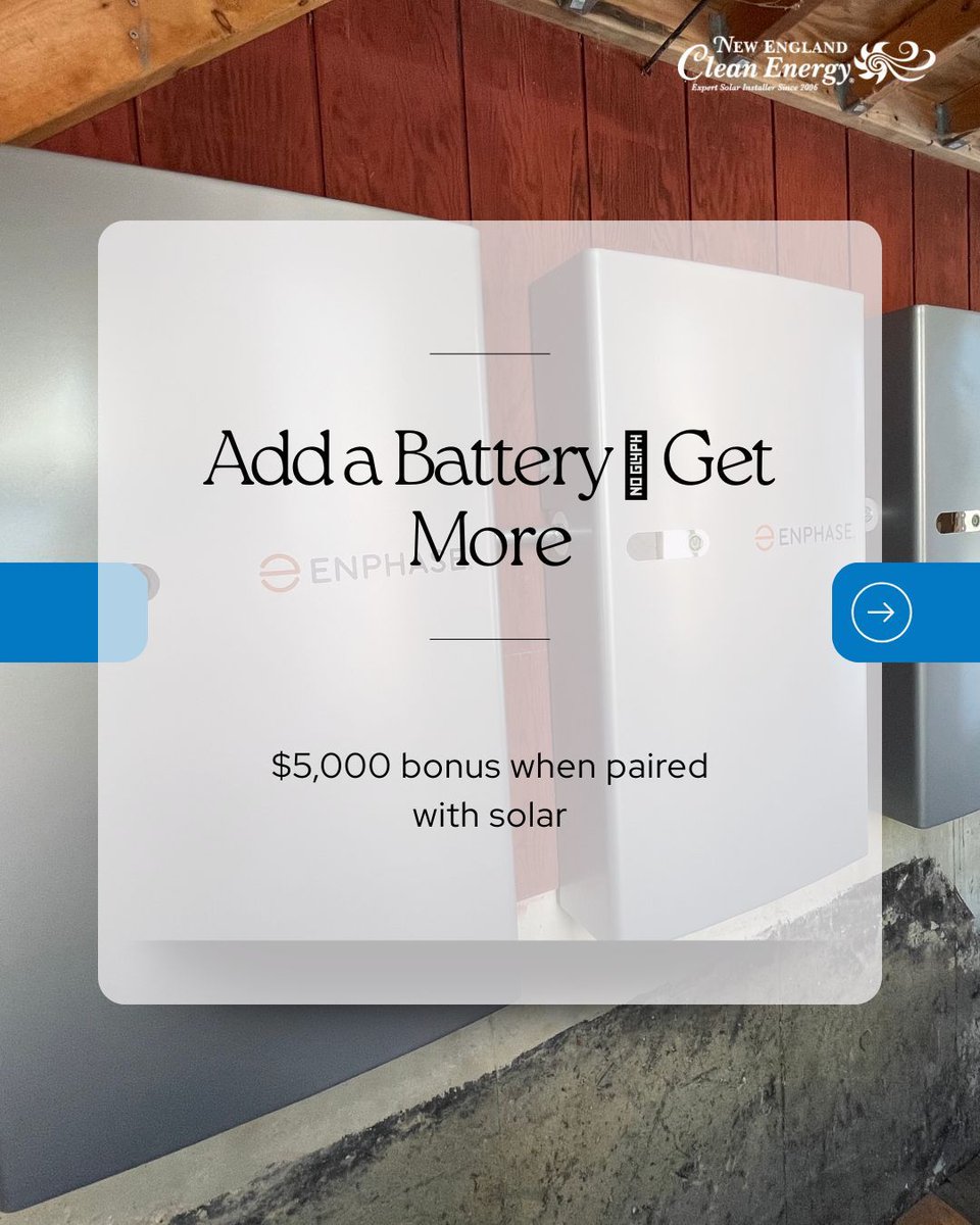 NE_Clean_Energy's tweet photo. Rhode Island solar incentives are back for 2026 ☀️

• Up to $14,500 for homeowners
• Battery adders available
• Commercial incentives up to $75,000
• Limited funding rounds throughout the year

Timing matters — projects need to be designed + submitted before rounds open. https://t.co/tHg6EDWNC6