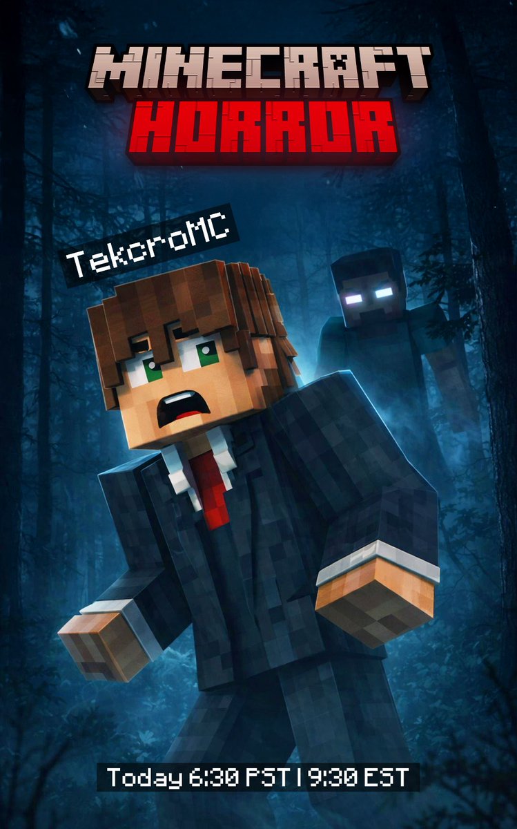 tekcromc's tweet photo. Today 6:30 PST Minecraft horror 

Live on Twitch &amp; TikTok https://t.co/6Vaq9M9gH7