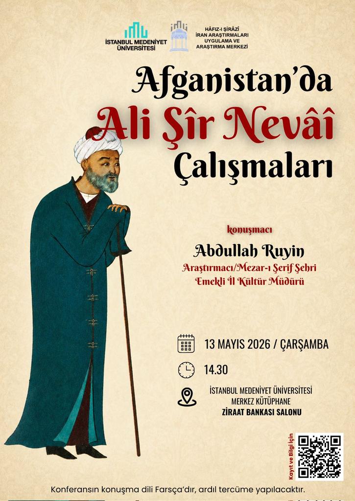 MHashimHamdam_F's tweet photo. Değerli dostlar ve İstanbul'da yaşamakta olan soydaslar!
Türk edebiyatı ve Timurlular döneminin ünlü şairi, devlet adamı Ali Şir Nevai hakkında düzenlenen konferans'a hepiniz davetlisiniz!
Böyle bir anlamlı programda sizleri görmek bizim arzumuzdur.
#GüneyTürkistan @turksoyorg https://t.co/6sDHmnzAK5