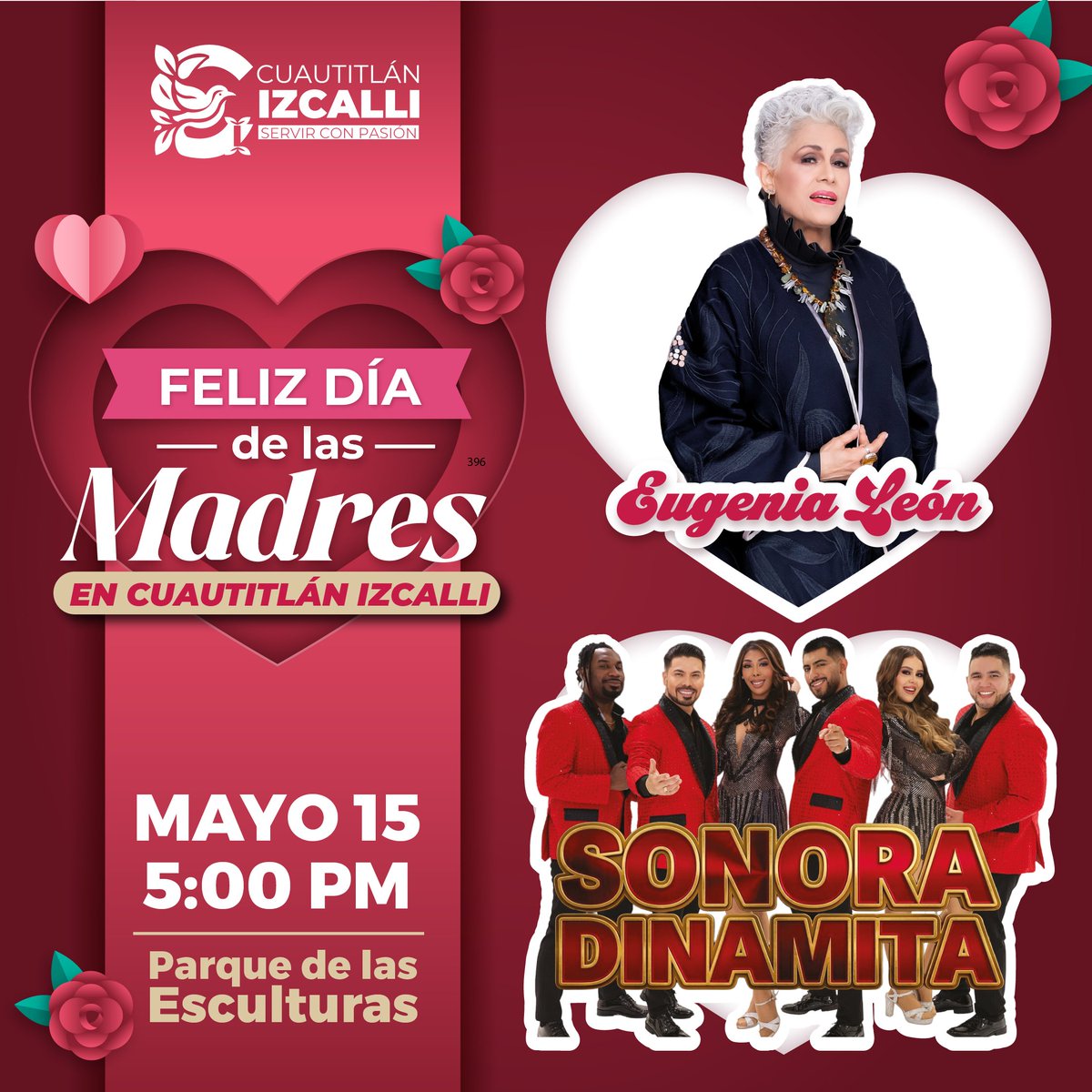 impressiones_mx's tweet photo. Eugenia León + @sonoradinamita.
15 de mayo. 5:00 PM. Parque de las Esculturas, @GobIzcalli. Gratis. El mejor plan del jueves está en el #Edomex. https://t.co/LZSvIAWDop