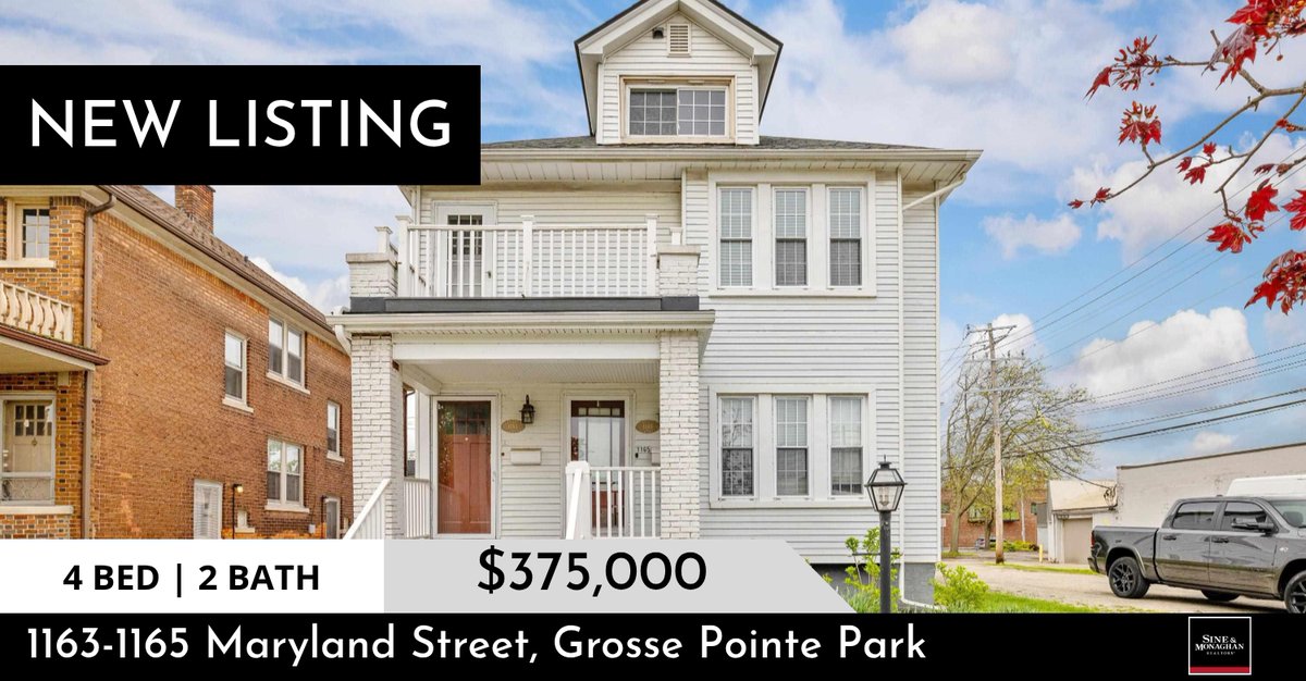 deansine's tweet photo. 📍 New Listing 📍 Take a look at this fantastic new property that just hit the market located at 1163-1165 Maryland Street in Grosse Pointe Park. Reach out here or at (313) 550-5335 for more information!

Dean Sine
... https://t.co/TPvRlX5r7M https://t.co/IKRaeidn7Y