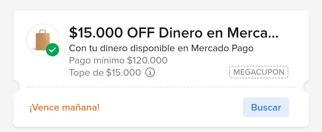 Nuevo cupon de ML

🎟️ MEGACUPON

$15000 OFF
Mínimo $120000

Usalo acá 👇 
mercadolibre.com.ar/social/retroga…