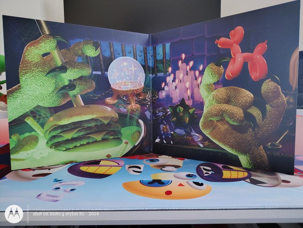 ThePolishArtist's tweet photo. Here's the artwork for the front, back and inside of TADC vinyl record 3,
#caine #gangle #spudsys #stupidsauce #fastfoodmasquerade
🧵 1/2 https://t.co/k0cAhFYxQE