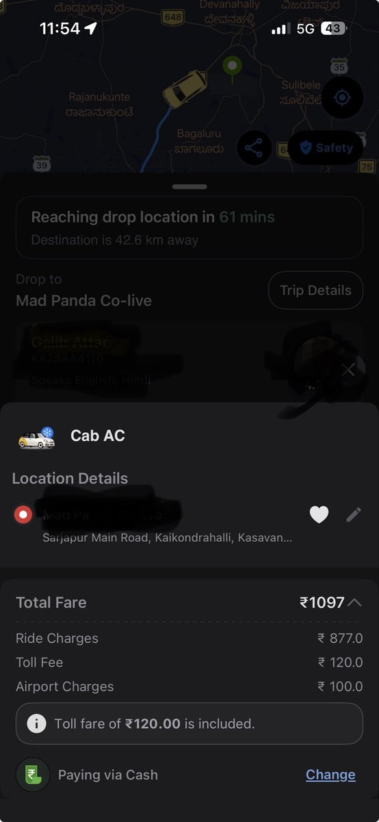 ISandeshPatil's tweet photo. @rapidobikeapp All your airport cabs are demanding ₹100 extra for airport parking charges @BLRAirport
And you charge customer ₹100 charges as well

So we don’t pay what we see after all 🙄
This is over extra tip without which you won’t assign me a ride/drivers won’t accept https://t.co/pOZnE9wycO