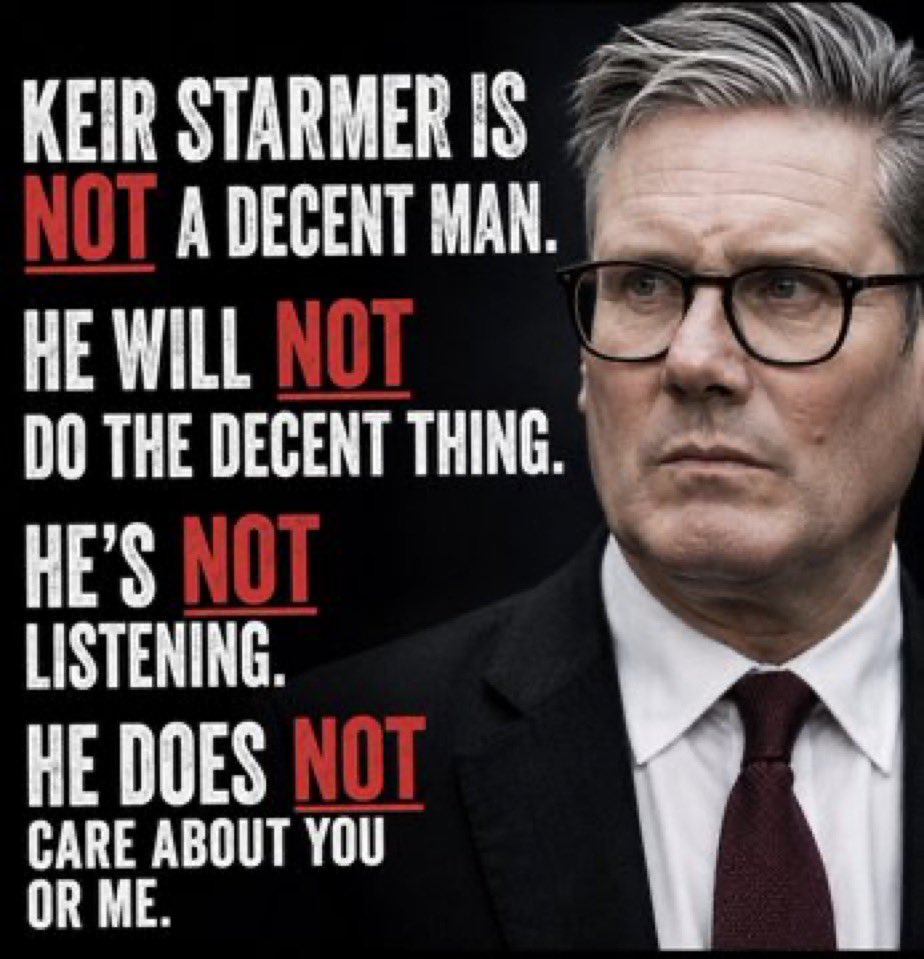 <a href="/Inevitablewest/">Inevitable West</a> <a href="/Patricia344130/">Patricia🇬🇧</a> Keir Starmer was never a decent man. 
I have always known the truth surrounding Starmer. 
He doesn't have a decent bone in his body.