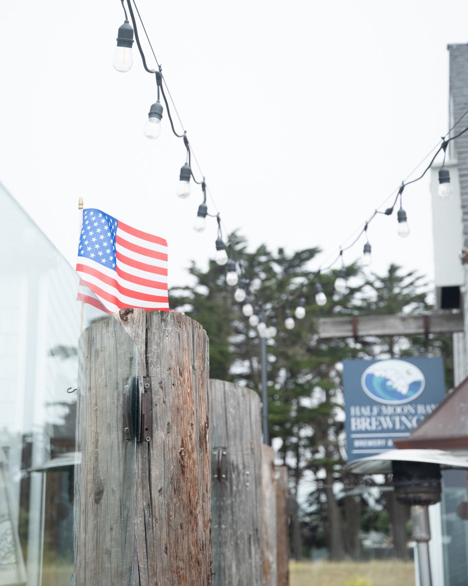 hmbbrewingco's tweet photo. HMB Brewing Co. thanks and honors all service peoples, past and present, on this Memorial Day. Thank you for your service.

If you're visiting us today, note that we are open for regular hours, and ask us about our Memorial Day Specials. https://t.co/l3fYK8fkrC