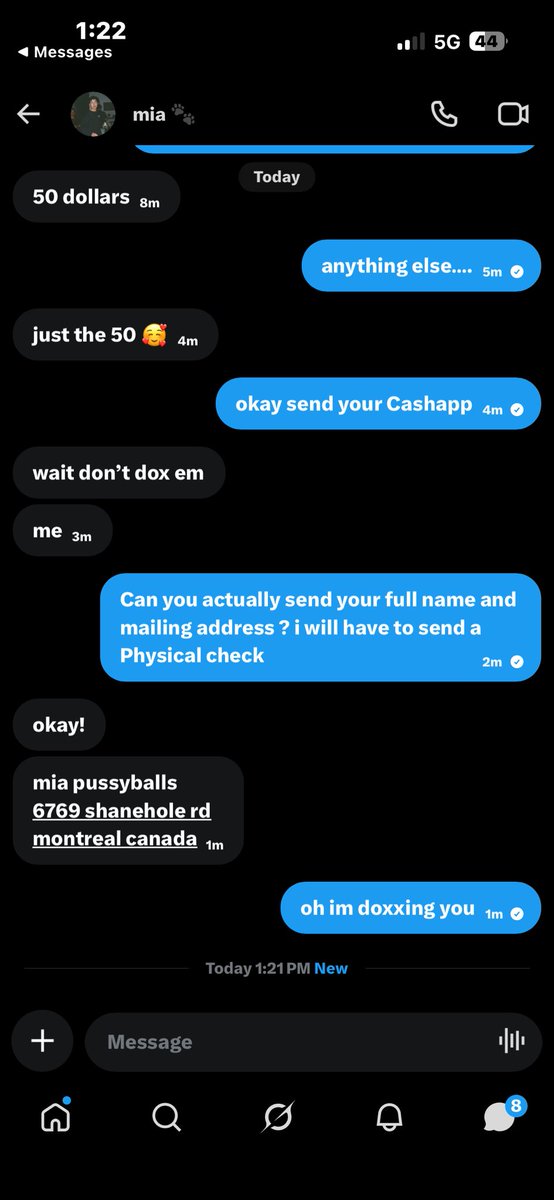 beware of scammers‼️‼️‼️ oomf tried to get me to send them money #doxxed <a href="/DJ4RINS/">mia 🐾</a>