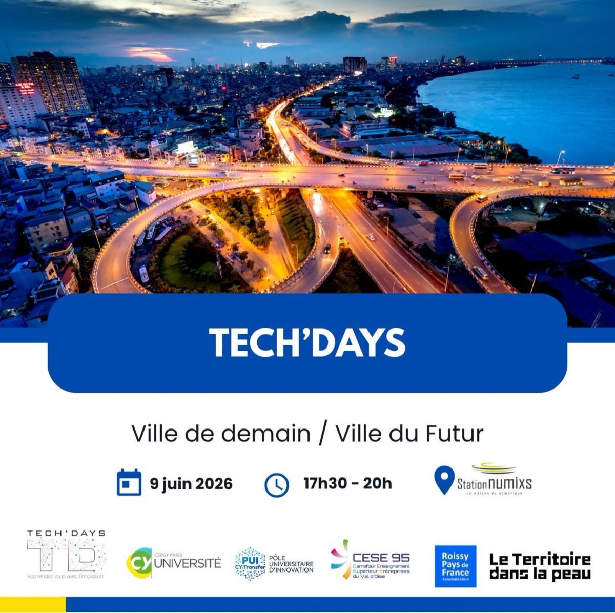 jfbenon's tweet photo. #valdoise / #techdays / #villedufutur / #cese95 / #Ceevo95 : Participez à la nouvelle édition des Tech'Days sur le thème « Ville de demain / Ville du futur » – 9 juin 2026 – 17h30 – Station numixs – Sarcelles
📌 Événement gratuit, sur inscription :
https://t.co/xBmchREAY8 https://t.co/HjOgPFWBAb