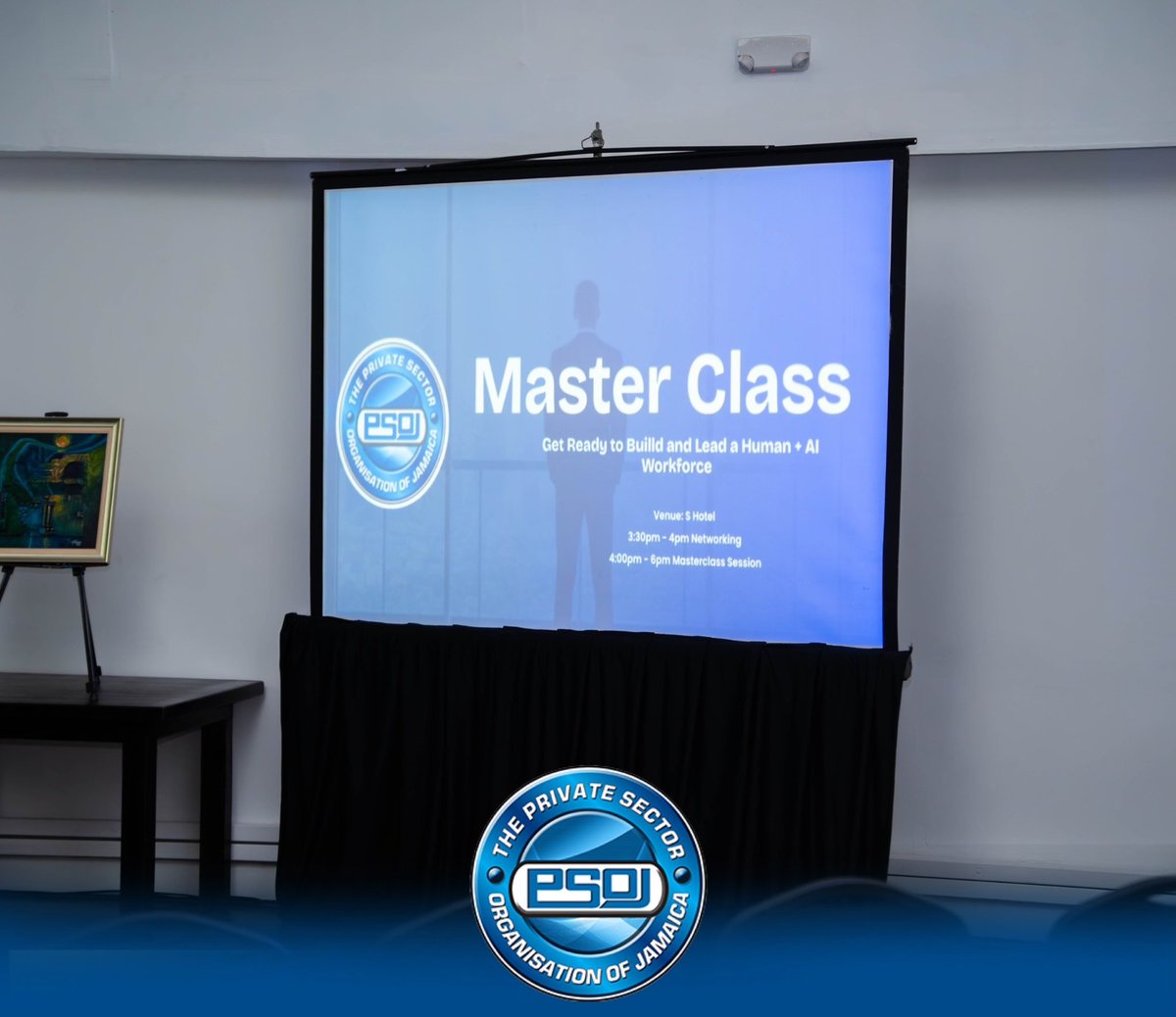 thePSOJ's tweet photo. Preparing for the future starts with embracing innovation today.
The PSOJ Masterclass brought together business leaders and professionals for engaging discussions on building and leading a Human + AI workforce.

Thank you to our presenters, @nadineseaga and @chrisreckord 

#PSOJ https://t.co/3CD3dS7Q9j