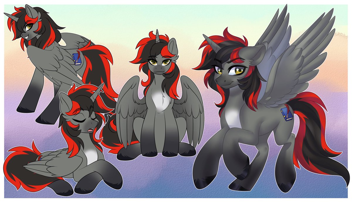 ATrueHorror's tweet photo. @Lil_Cinnamon @NnalyArt Here’s Lightningrain Flash and his Cutie Mark. ❤️🖤❤️ Good Luck Everypony! https://t.co/nOLKd6D4Da