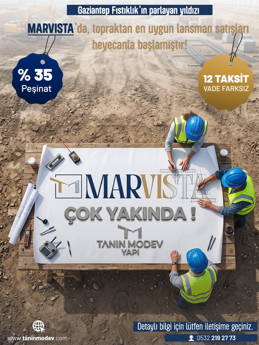 taninmodevyapi's tweet photo. Gaziantep’in yükselen değeri MARVISTA, Fıstıklık’ın prestijine yakışan mimarisi ve avantajlı lansman fırsatlarıyla sizlerle.

✅ %35 peşinat
✅ 12 taksit, vade farksız
✅ Sınırlı sayıda lansman avantajı

Ayrıcalıklı bir yaşamın parçası olmak için şimdi tam zamanı.

#Marvista https://t.co/i63gGEFett