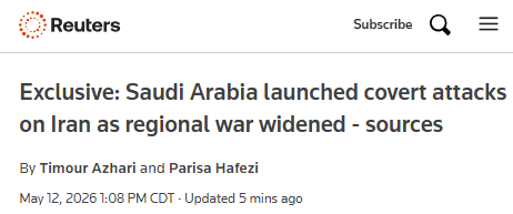 Reuters: Saudi Arabia launched covert attacks on Iran as regional war ...