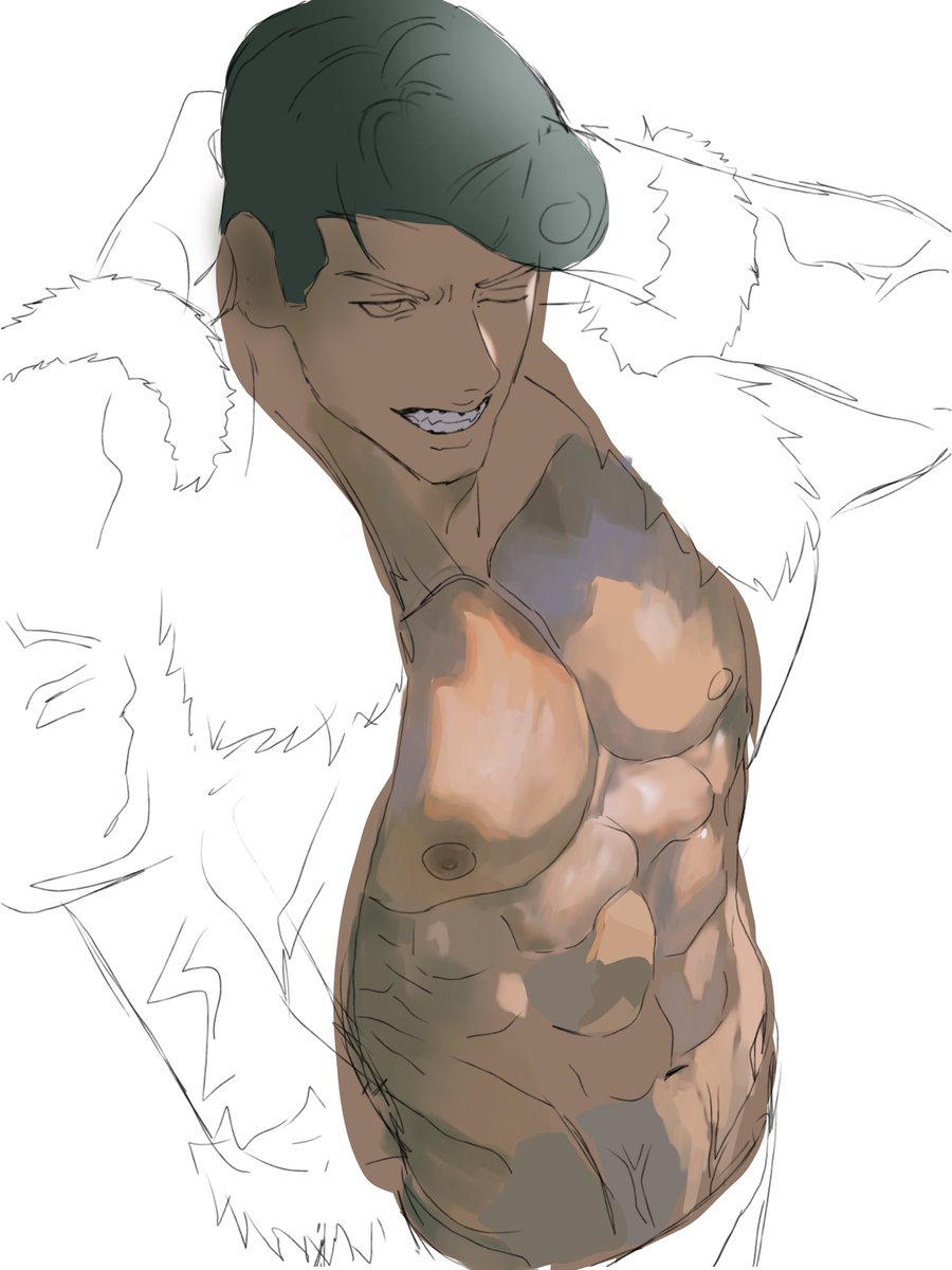 sendohsbae's tweet photo. Old unfinished art of #ryu !!  #jjk #fanart #digitalart https://t.co/UPTwTtUuRC