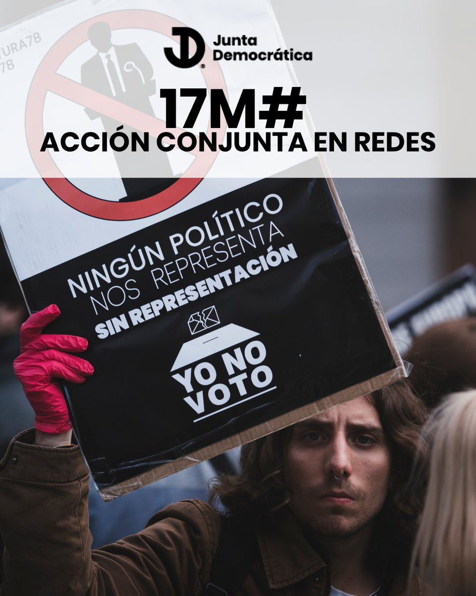 JDemocraticaES's tweet photo. #17M | ACCIÓN CONJUNTA EN REDES

Durante el fin de semana de las votaciones andaluzas vamos a llenar las redes de mensajes y también de testimonios ciudadanos por la abstención activa. https://t.co/xUvB4v3ERt
