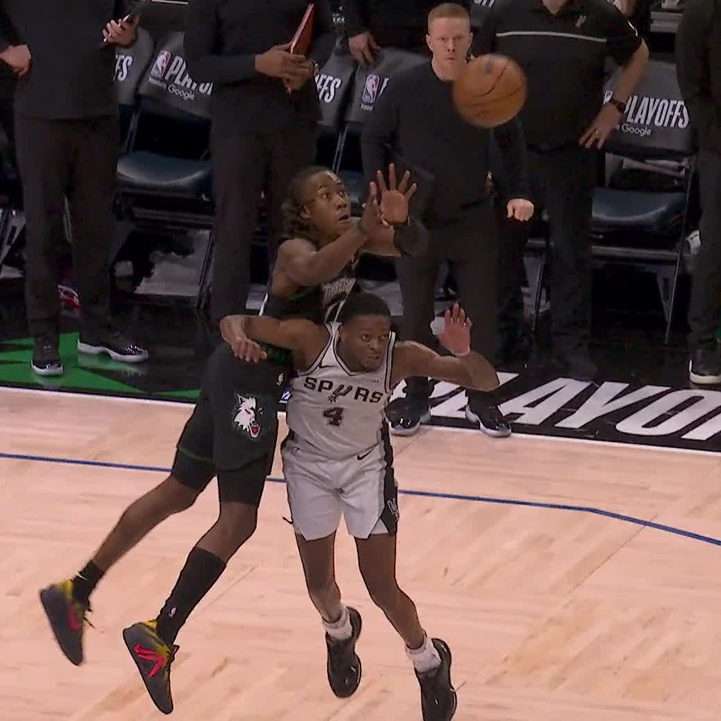 WolvesRadio's tweet photo. "It was definitely a pass interference -- but to be honest, I should have caught the initial pass. I was kinda pissed I didn't catch it."

-Ayo Dosunmu on his collision with De'Aaron Fox on the length-of-the-court inbounds pass from Jaden McDaniels with :10 left in Game 4. https://t.co/U5n4tcWFVE