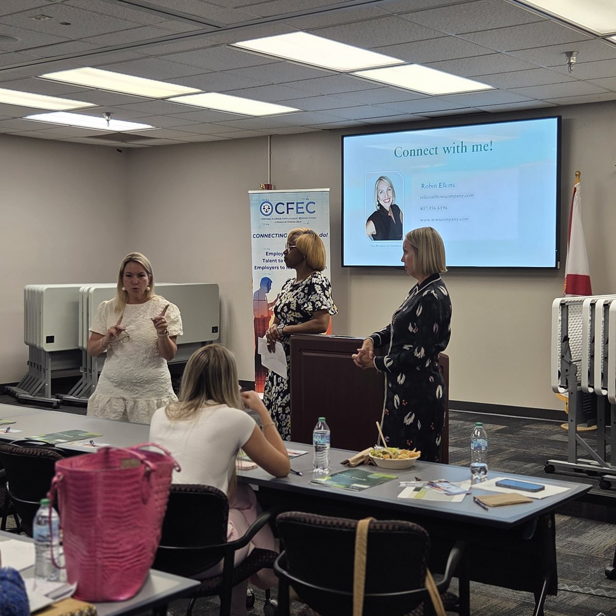 CFECorg's tweet photo. This month’s CFEC Employer Meeting at the Florida Department of Health Auditorium featured the timely topic, “Winning Talent in 2026: Crafting Impactful Benefits and Benchmarking Your Salaries to the Market.”
Guest speakers Tina Craft and Robin Elkins shared expert insights. https://t.co/FCnwrJil58
