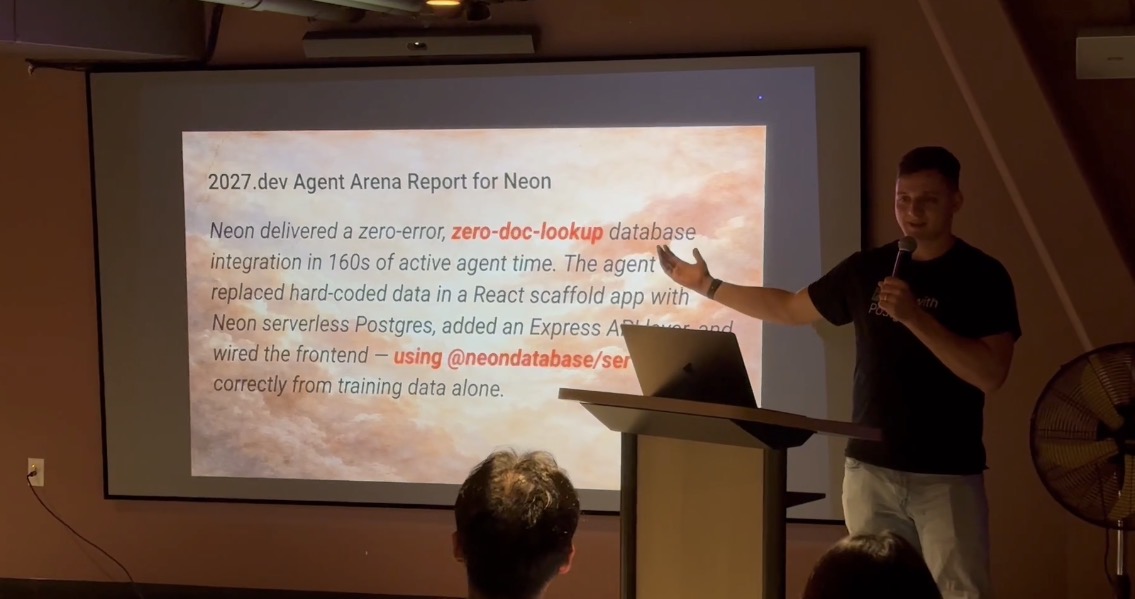 heymikasagi's tweet photo. POV: @andrelandgraf's talk on agent onboarding at @neondatabase: zero errors, zero doc lookups 🔥

Thanks @MuxHQ for hosting + @andrelandgraf for the @2027dev shoutout!

What does this type of Agent Experience (AX) mean?

If you've been around a while and your docs are part of the training data, agents can start using your tool from memory, no doc lookup required

This is a double-edged sword: LLMs know you well, which delivers great AX today, but it flips fast when your product or docs change

Some ideas on how to manage it:

1/ Iterate on docs vs. removing; make changes additively 
2/ Be machine-readable: MCP + llms.txt + context7 so agents can fetch current truth 
3/ Typed SDKs: ideally, deprecations show up as type errors agents can self-correct on
4/ Self-explaining errors ("410 - use /v2" instead of a generic 404) 
5/ Versioned urls with long deprecation runways

The tools that win the agent era will be both baked into the training data and machine-readable at runtime - so agents can learn what's new

What else would you add?