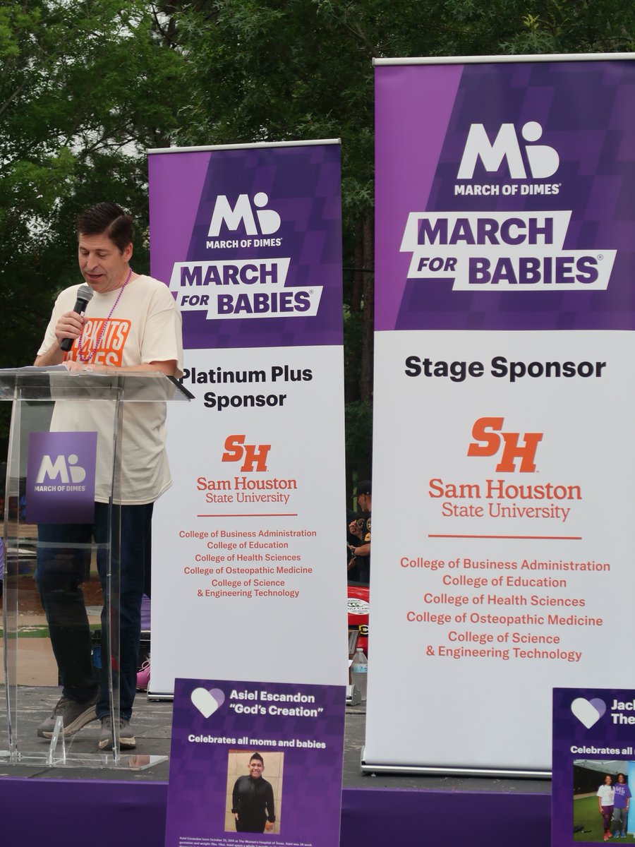 shsucom's tweet photo. In honor of National Women’s Health Week, we are highlighting Sam Houston State University College of Osteopathic Medicine alongside four other SHSU colleges participating in last Saturday’s March for Babies event supporting maternal and infant health awareness. 👣 https://t.co/1l3W9hPMen