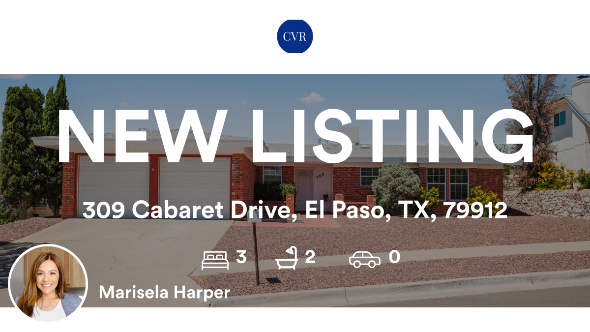 mariharper's tweet photo. 🛌 3 🛀 2
📍 309 Cabaret Drive, El Paso, TX, 79912

My latest listing on RateMyAgent.
Broker 0472999
https://t.co/w9sKoZSFdV

...
#ratemyagent #realestate #Clearview_Realty_LLC https://t.co/tbnOavX8BJ