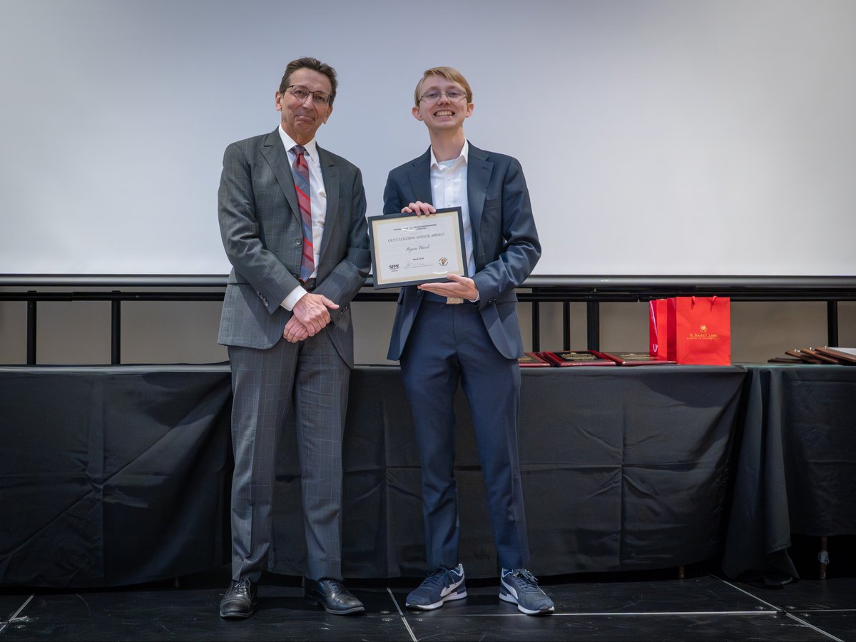 FPEUMD's tweet photo. Five undergraduate students majoring in fire protection engineering were recognized at the Clark School's annual Honors &amp; Awards celebration held on May 5.

Read more about each student's accomplishment: 🔗 https://t.co/CQxICO8OqK https://t.co/DMEhy6ku0o