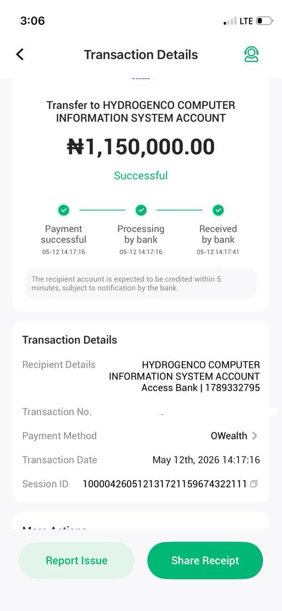 Superstareme's tweet photo. @myaccessbank Here’s the receipt https://t.co/YGwIQof4pR