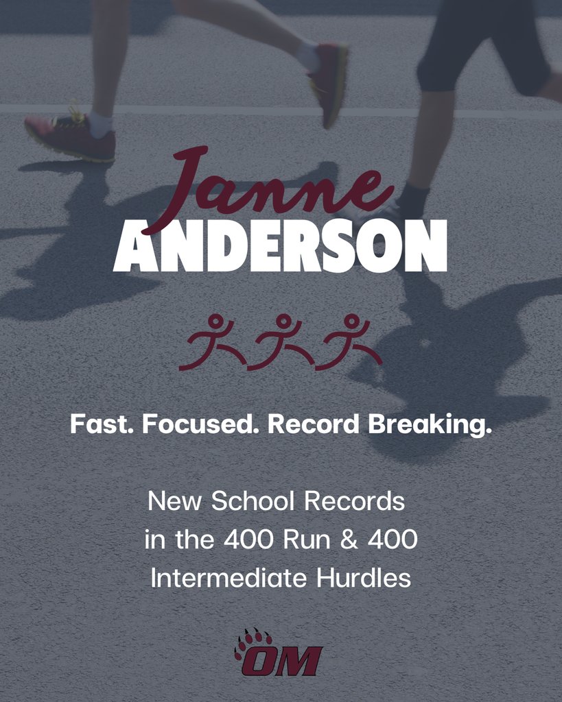 om_schools's tweet photo. 🏃‍♀️💨 Record Breaking Performance! 💨🏃‍♀️

Congratulations to Janne Anderson on setting new school records in both the 400 Run and the 400 Intermediate Hurdles! Your hard work, determination, and dedication continue to raise the bar.

👏 Way to go, Janne! https://t.co/DmD9o7PmuY