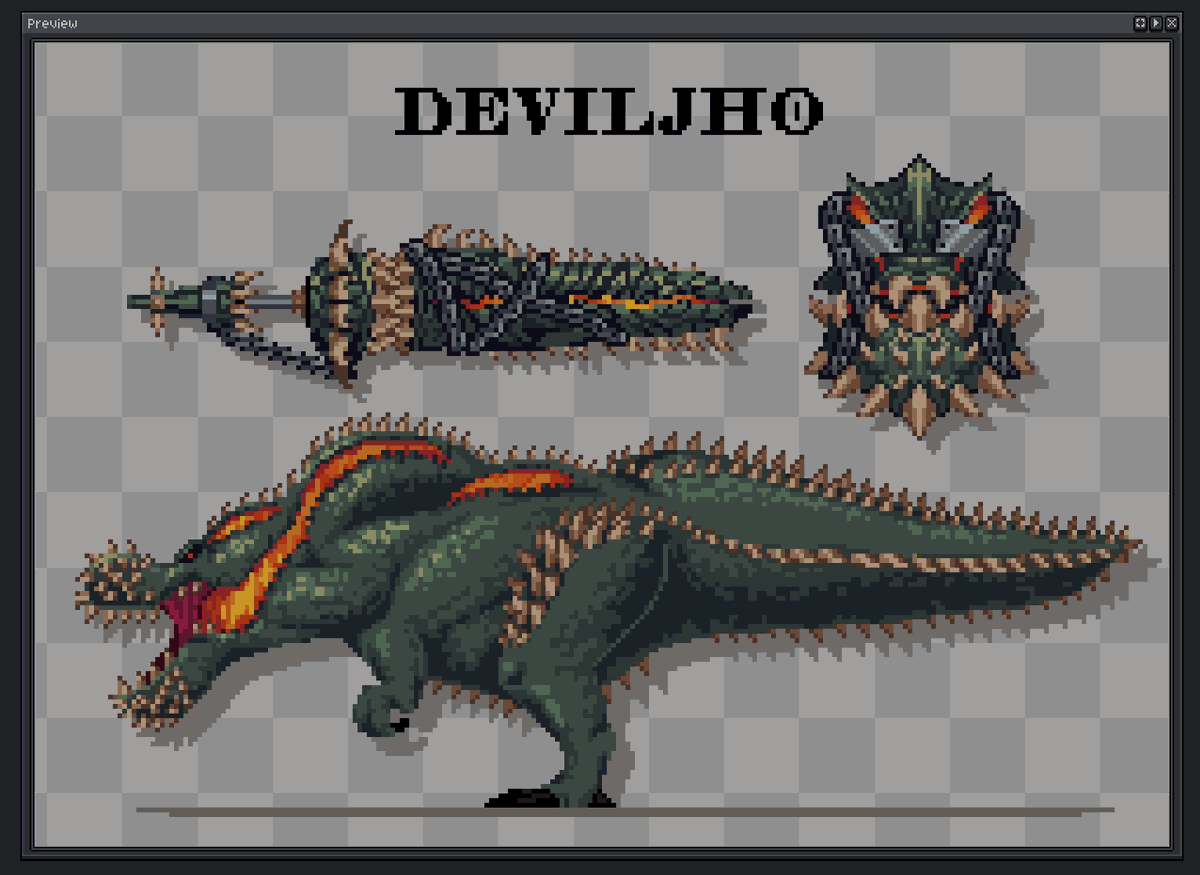 ElTijeras7's tweet photo. The devil's pickle (probably the last monster hunter thing for a bit)

[ #Pixelart || #MHW ] https://t.co/eL9tlZFlvK