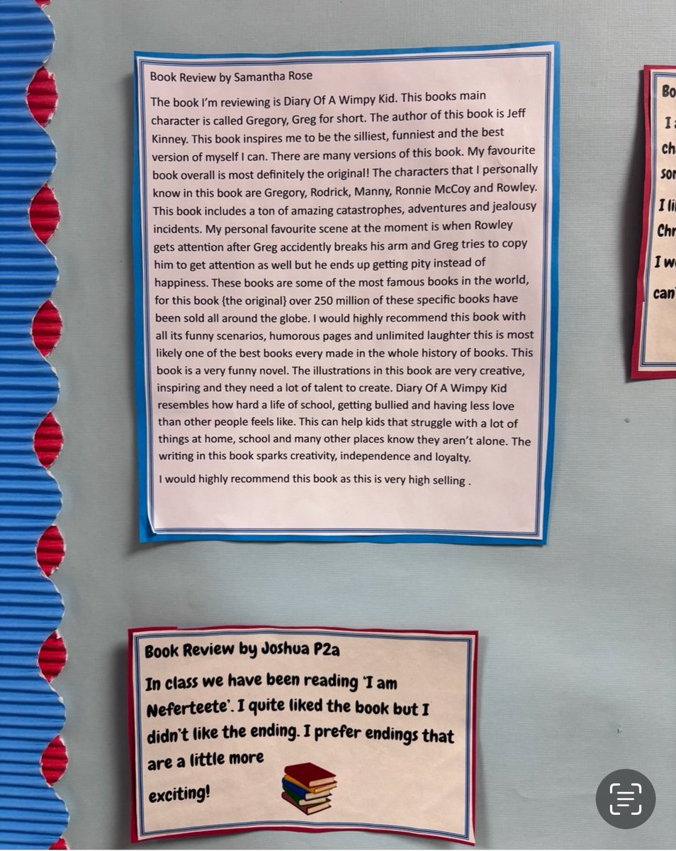 AntoninePrimary's tweet photo. We are continuing to promote Reading for Enjoyment across our school and are delighted to see our children share their book reviews @JennyMatheson πππ#WeLoveReading #ReadingSchools https://t.co/RDmtrDZQ2C